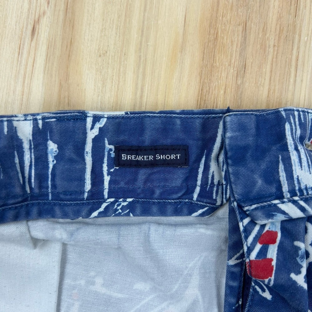Vineyard Vines Shorts Mens 42 Blue Geometric AOP Sailing Nautical Breaker Short - Picture 4 of 10